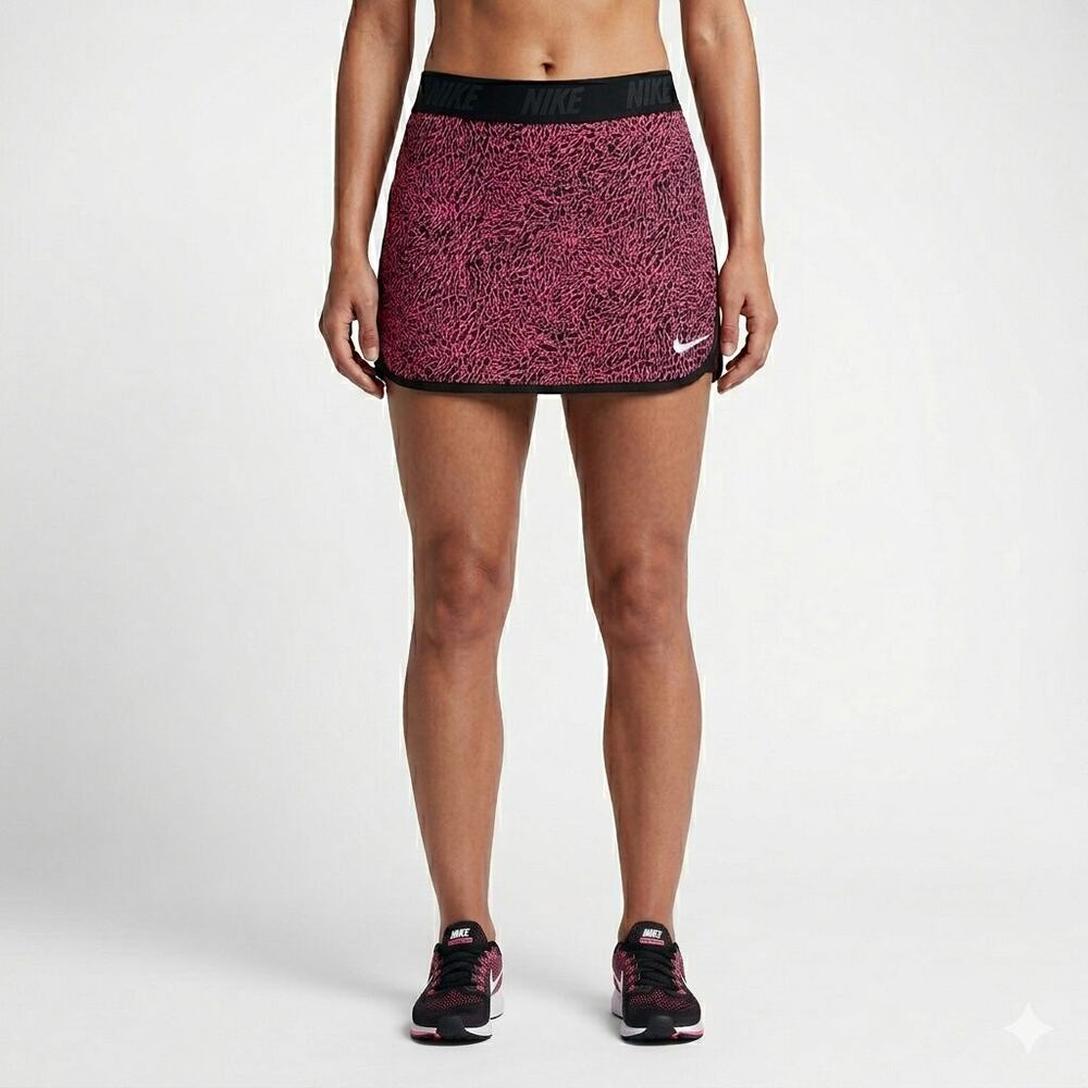NWT Nike Flex Flip Pink Black Elephant Print Golf Tennis Skort Small